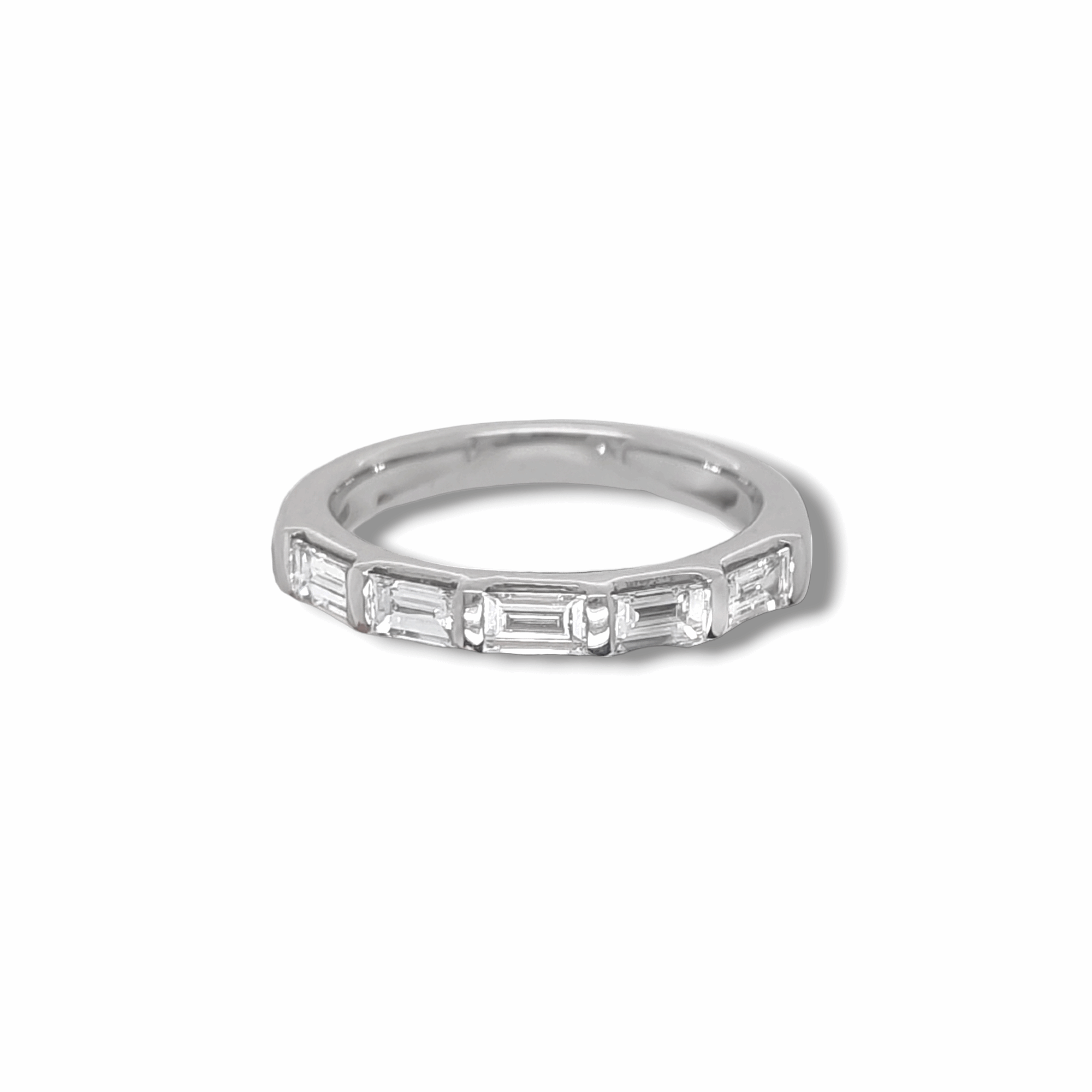 Baguette Cut Diamond Half Eternity Ring