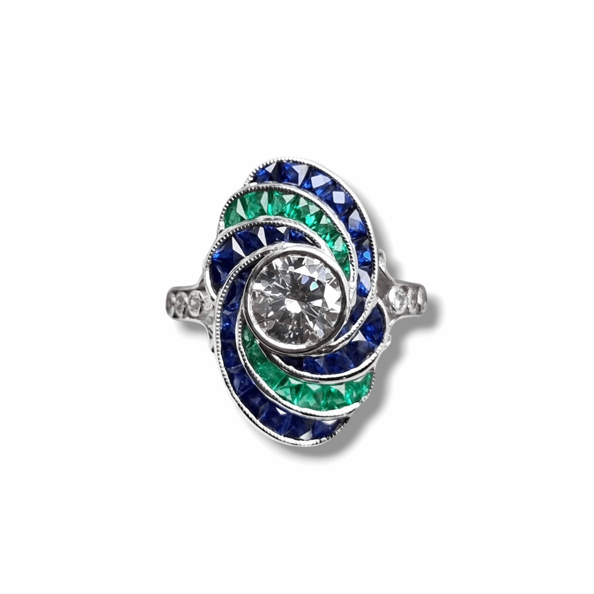 Art Deco Style Diamond Twist Ring