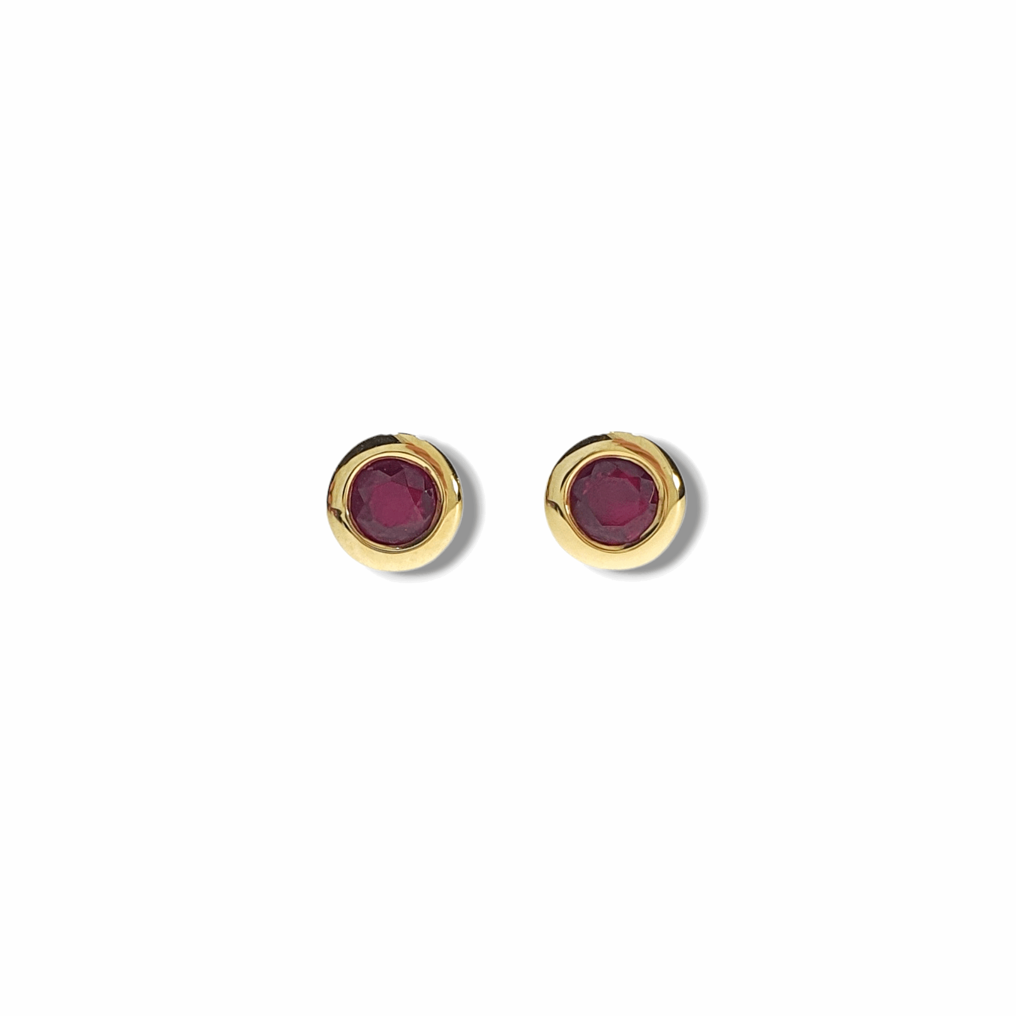 Small ruby hot sale stud earrings