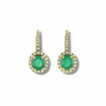 Yellow Gold Emerald & Diamond Earrings