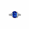 Oval Cut Sapphire & Diamond Ring