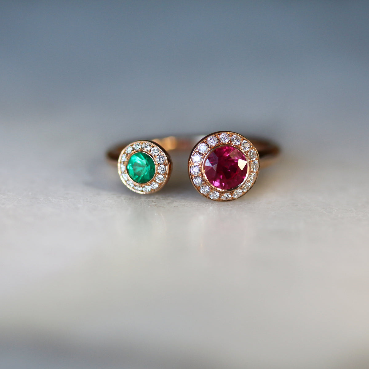 Ruby Rippey Torque Ruby, Emerald & Diamond Torque Ring – Powells Jewellery