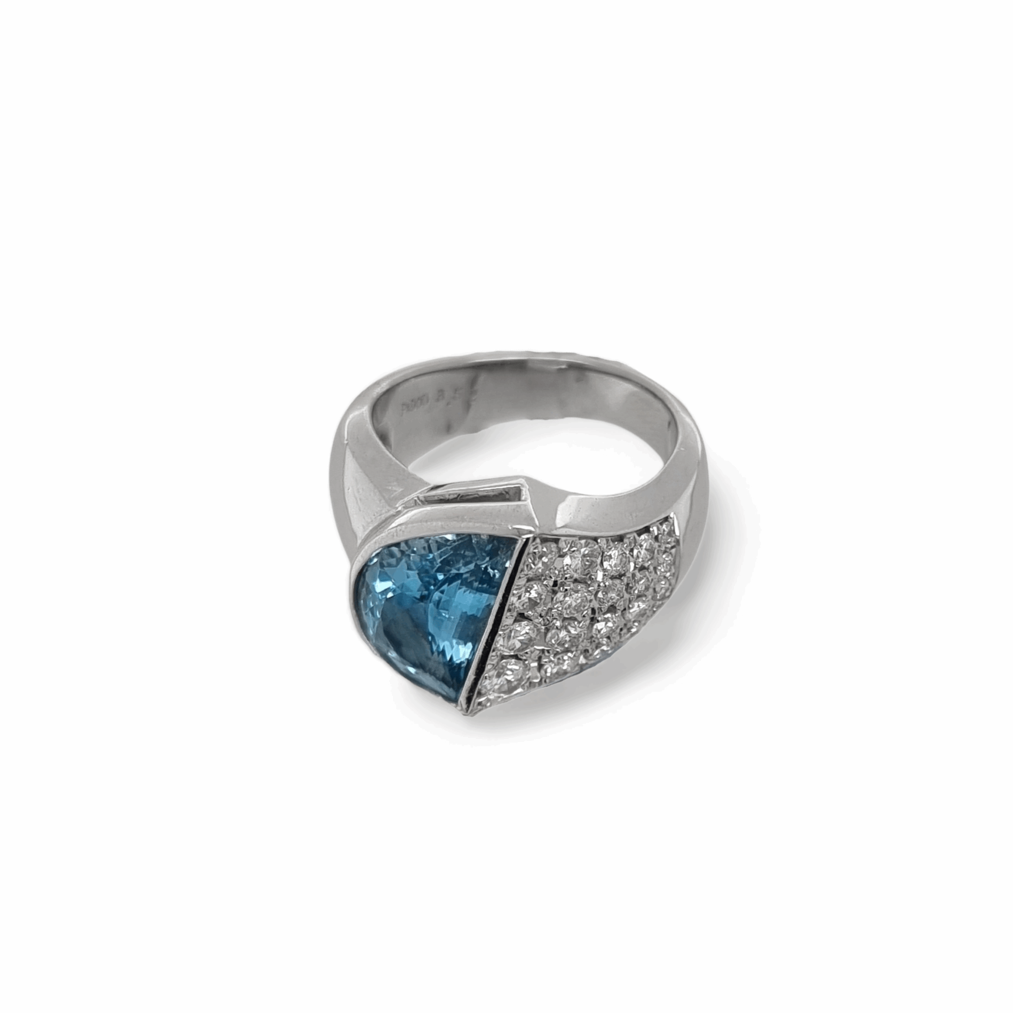 Aquamarine & Diamond Dress Ring