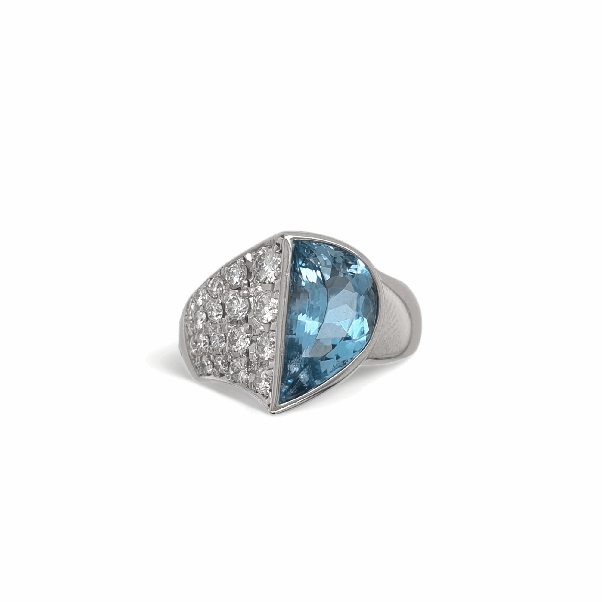 Aquamarine & Diamond Dress Ring