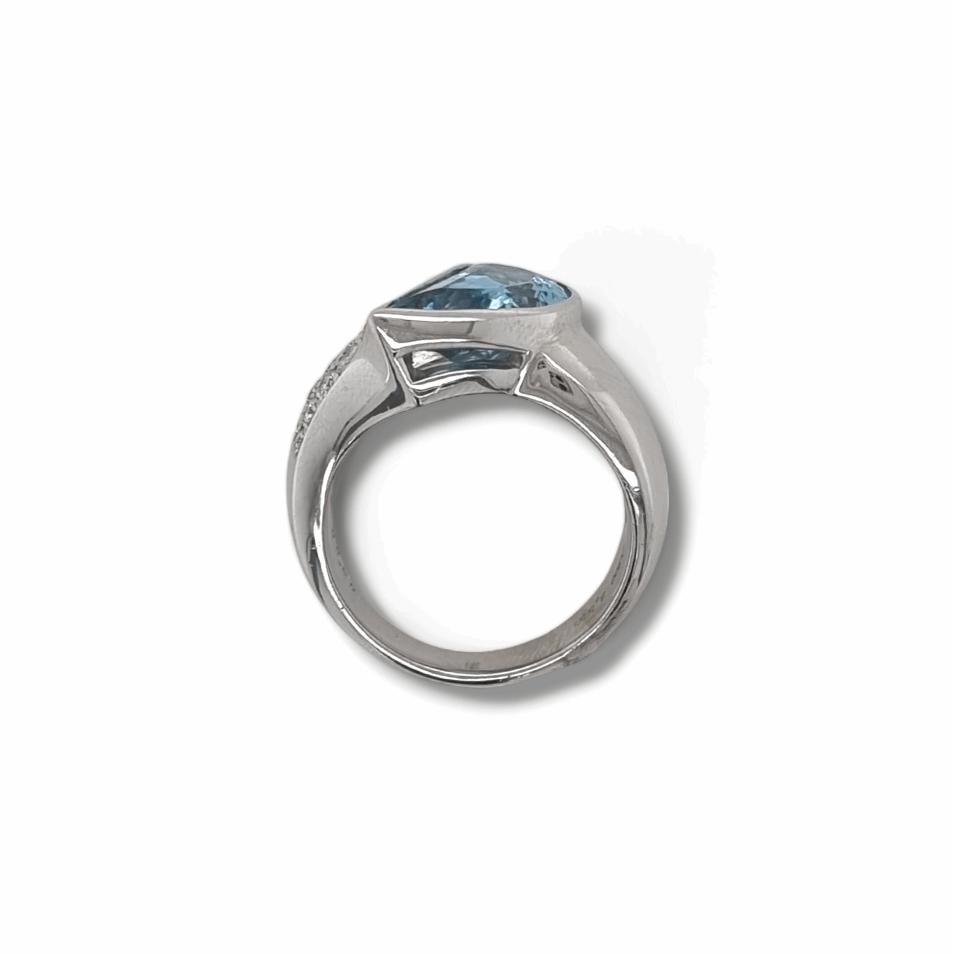 Aquamarine & Diamond Dress Ring