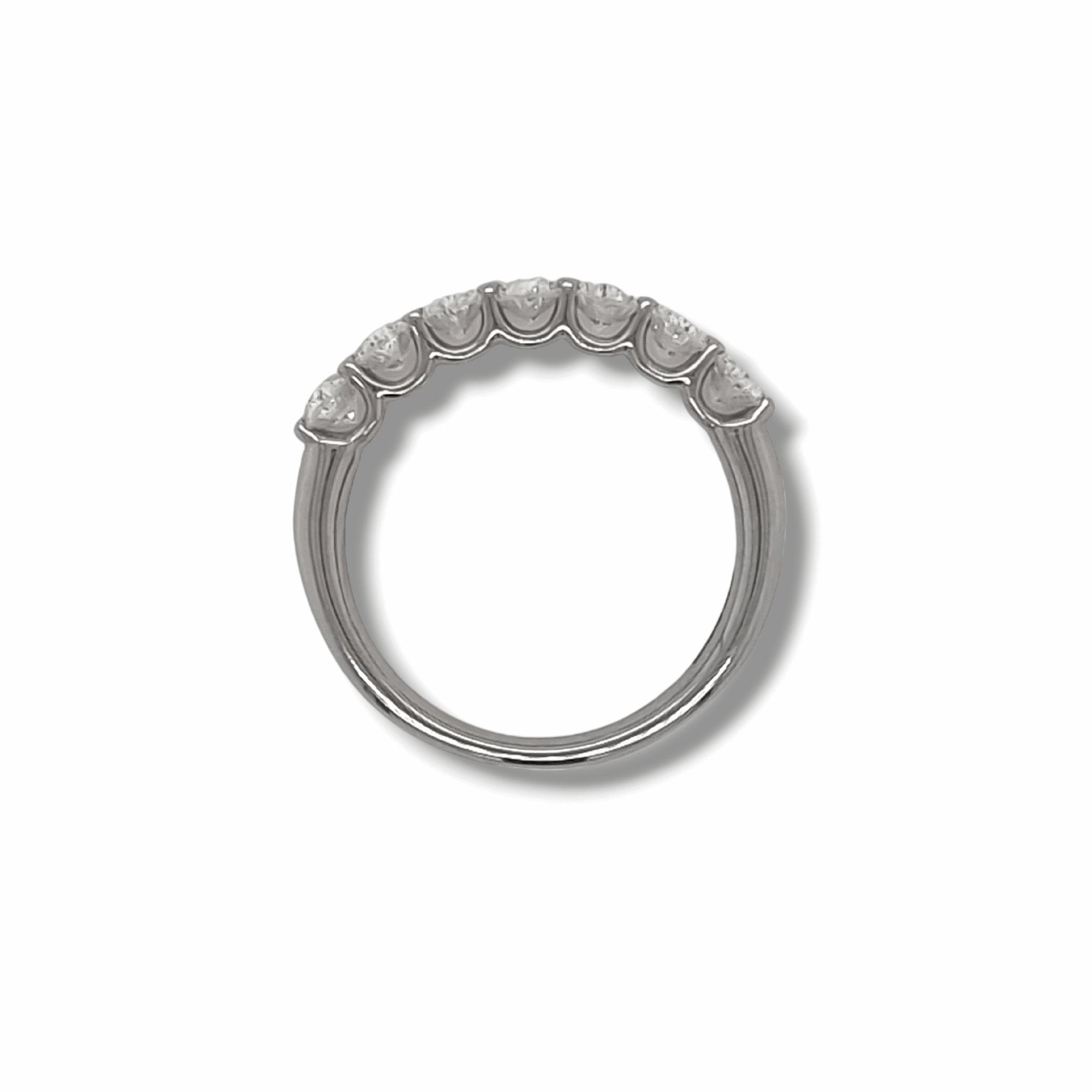 Oval Cut Diamond Half Eternity Ring