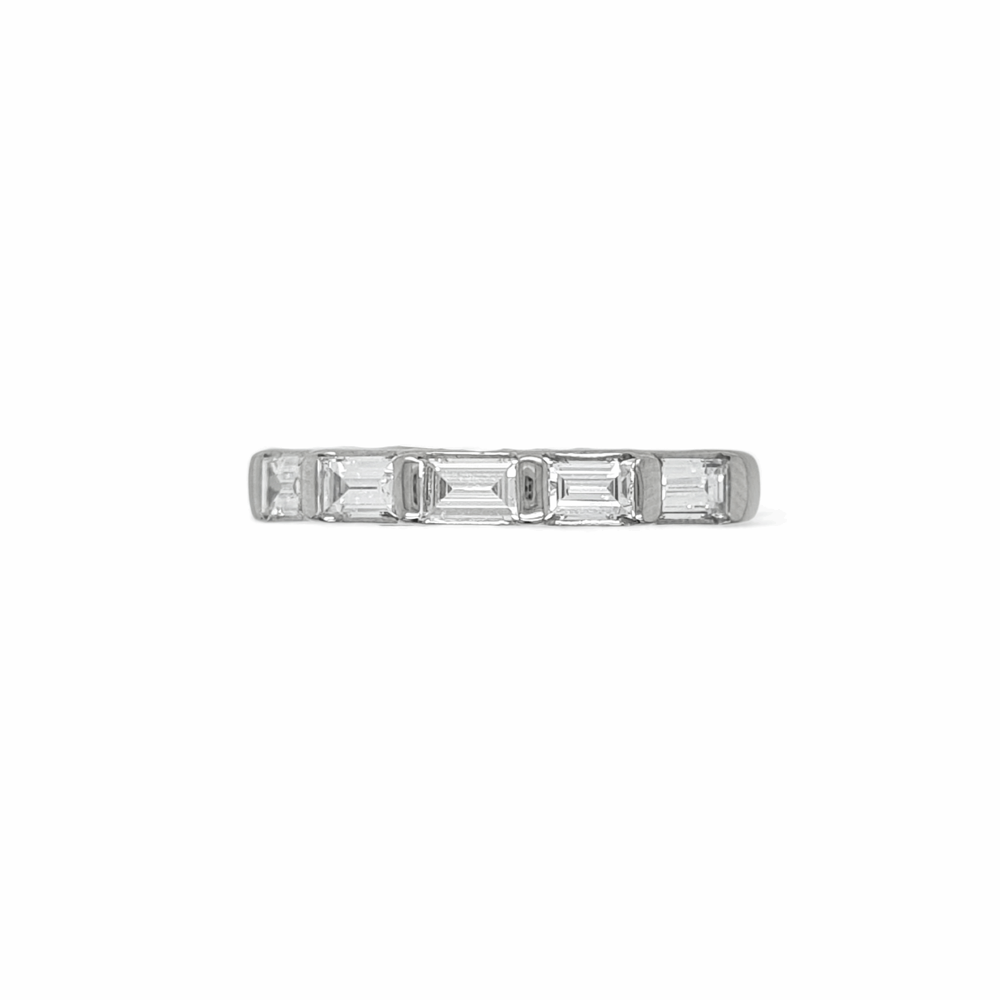 Baguette Cut Diamond Half Eternity Ring