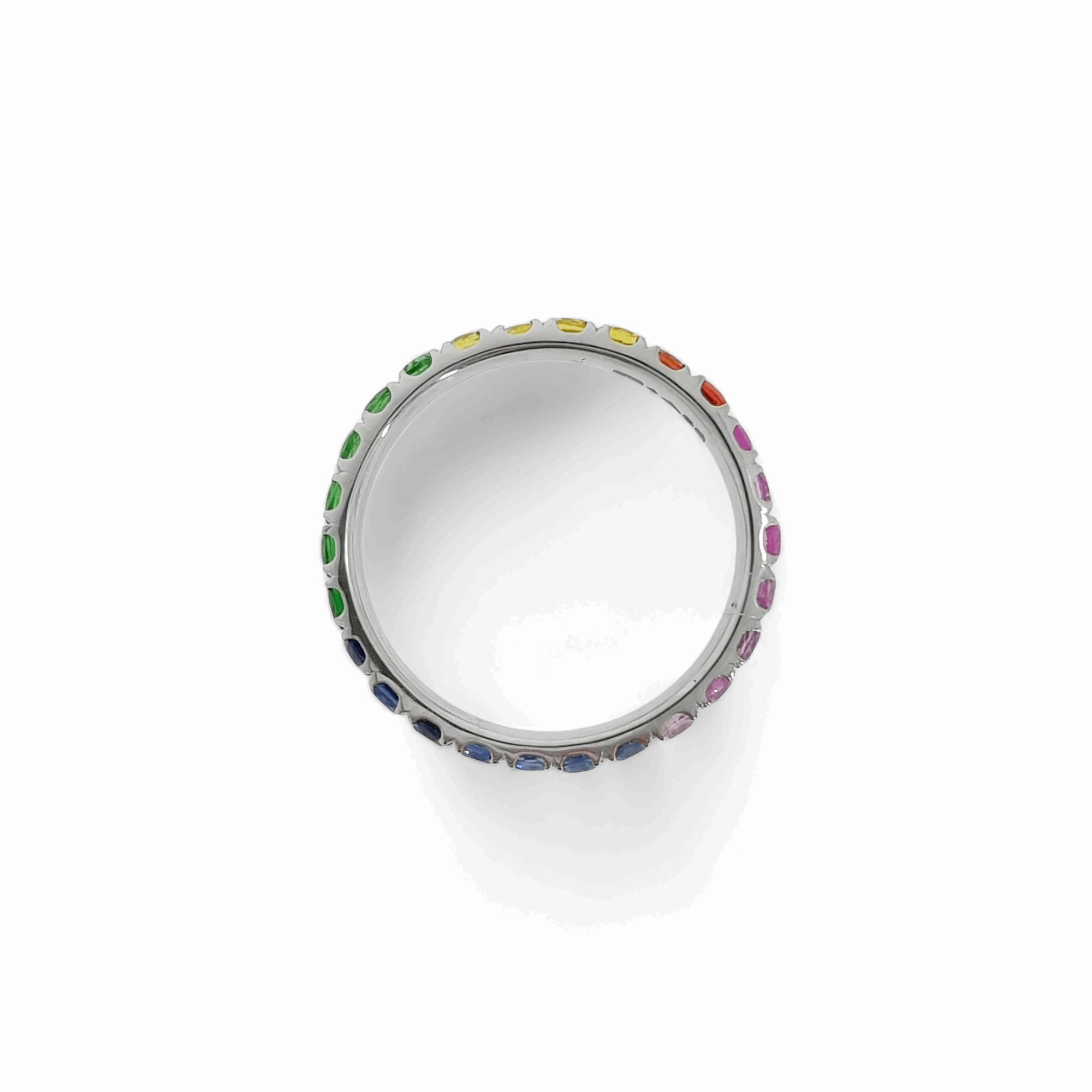 1.52ct Rainbow Sapphire Eternity Ring