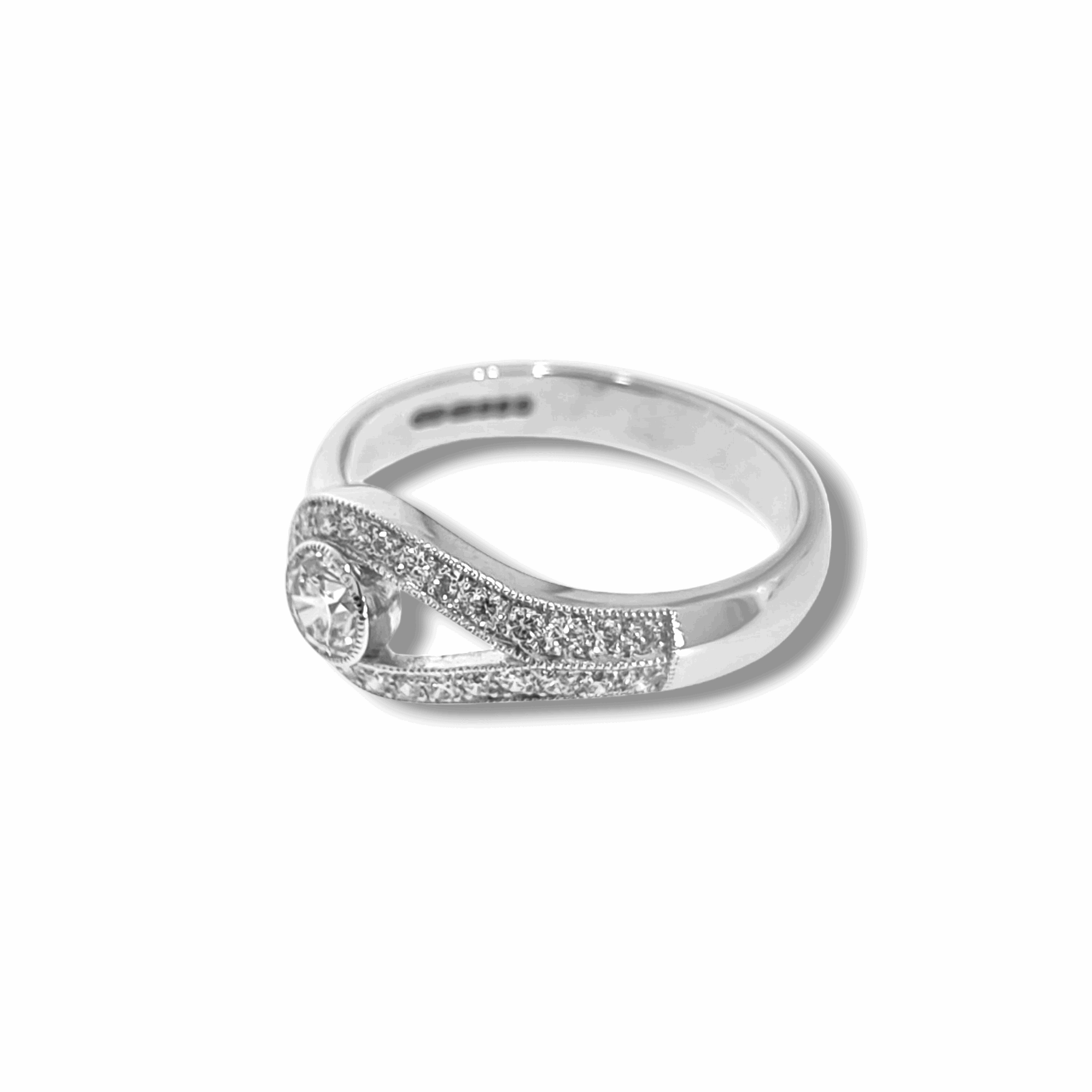 0.54ct Diamond Lasso Halo Ring