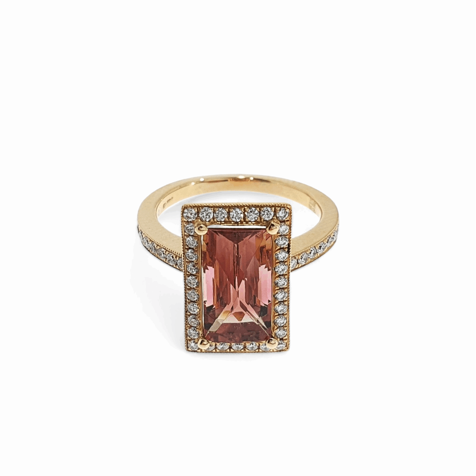 Pink Tourmaline & Diamond Ring