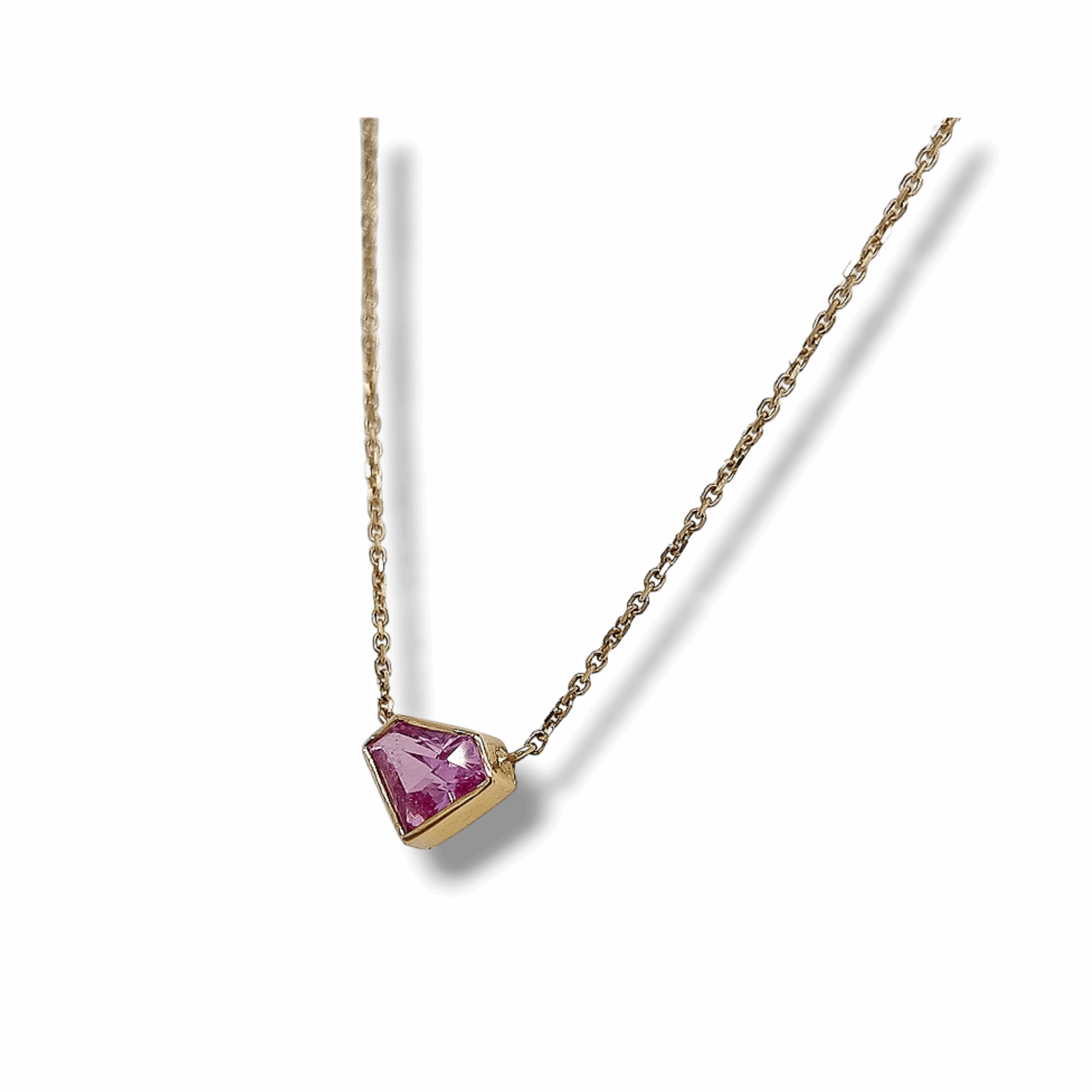 Pink Sapphire Pendant Necklace