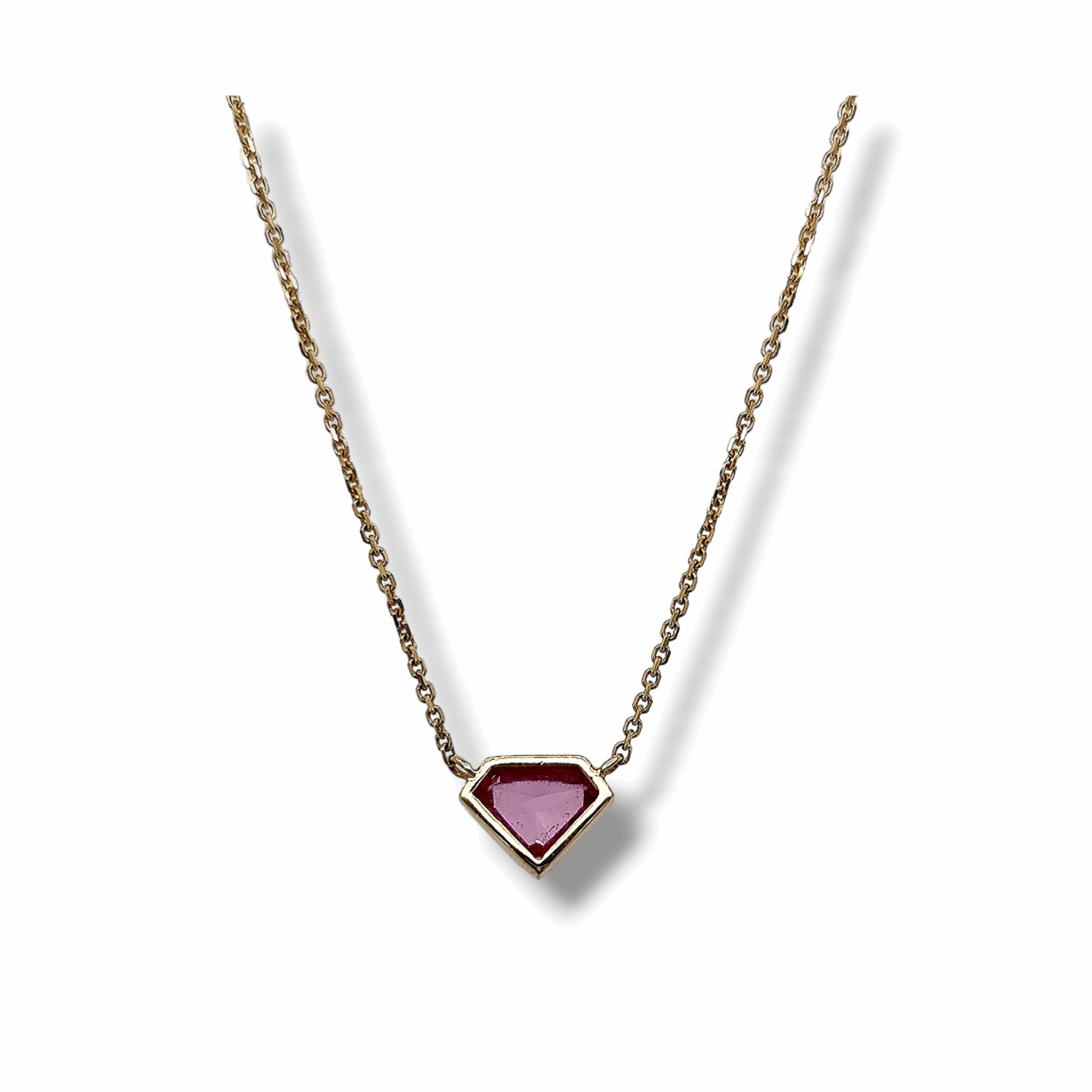 Pink Sapphire Pendant Necklace