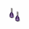 Amethyst & Diamond Earrings