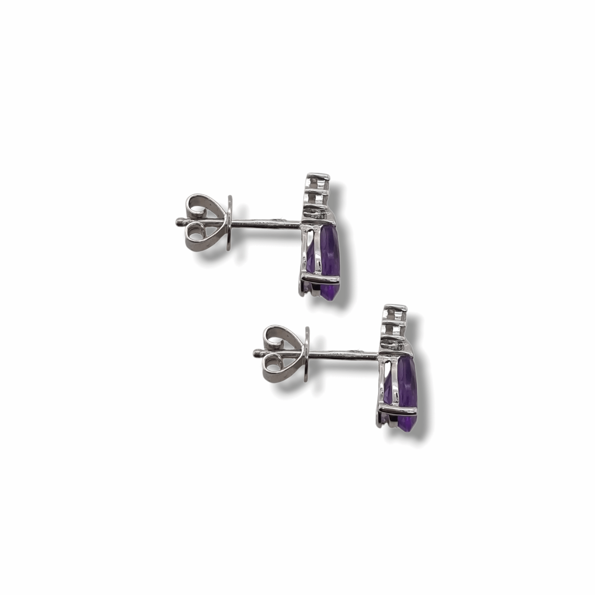 Amethyst & Diamond Earrings