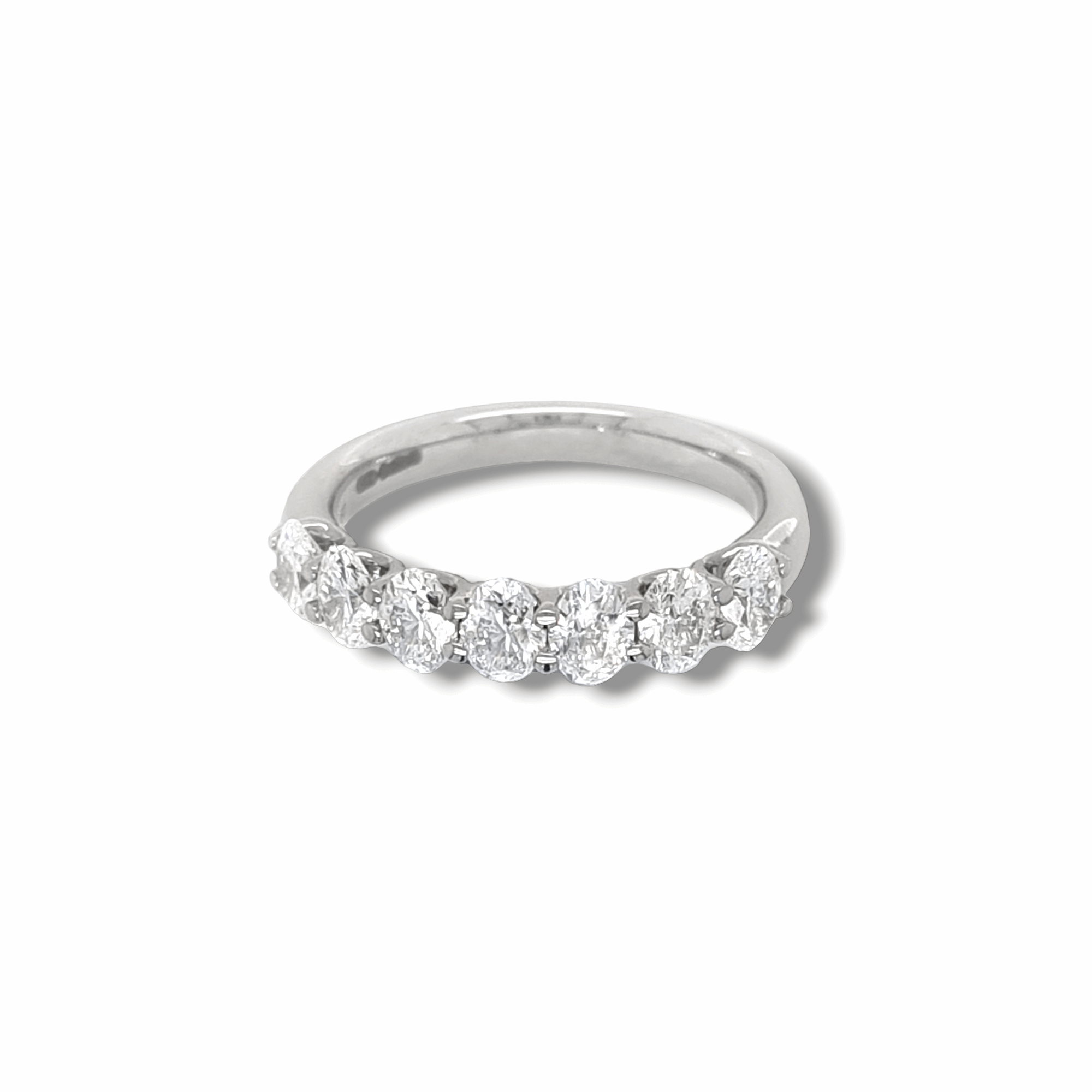 Oval Cut Diamond Half Eternity Ring