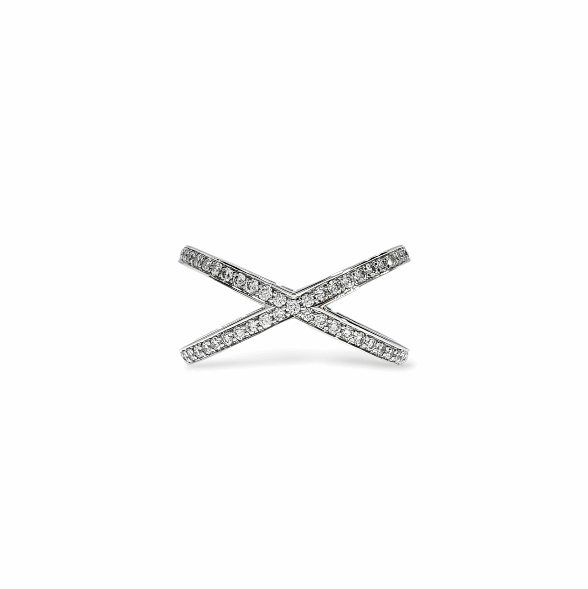 Diamond Crossover Style Ring