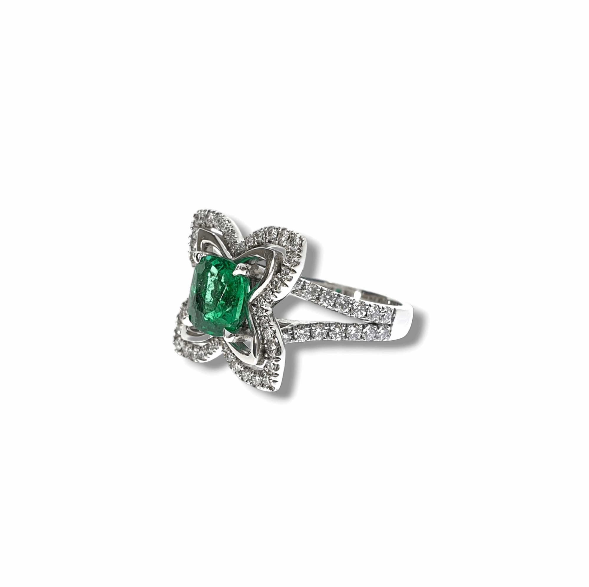 Colombian Emerald & Diamond Ring