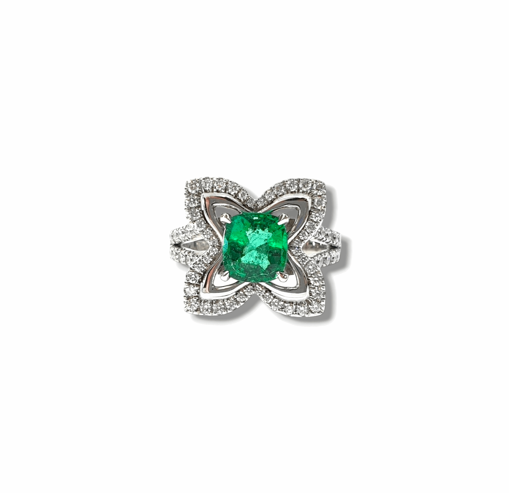 Colombian Emerald & Diamond Ring