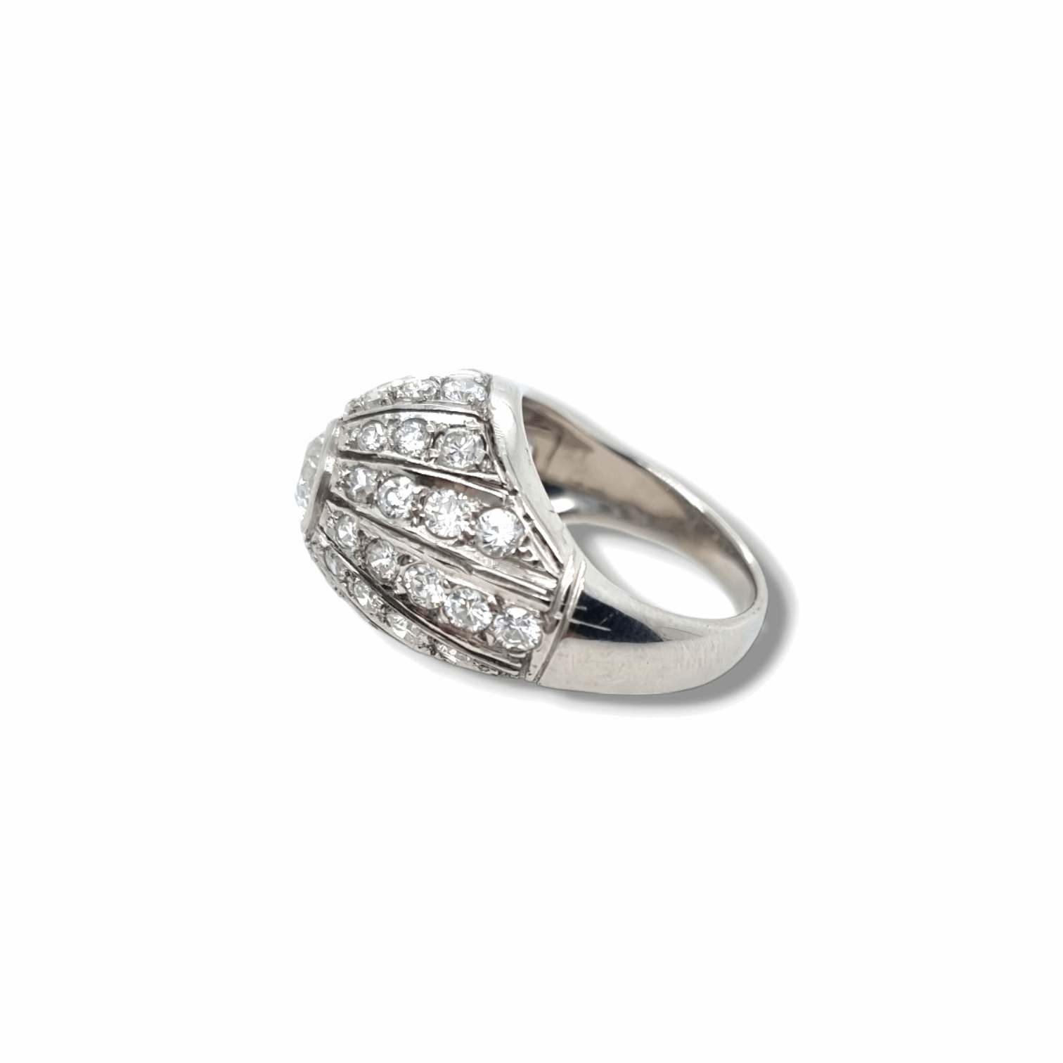 Platinum Diamond Cocktail Ring