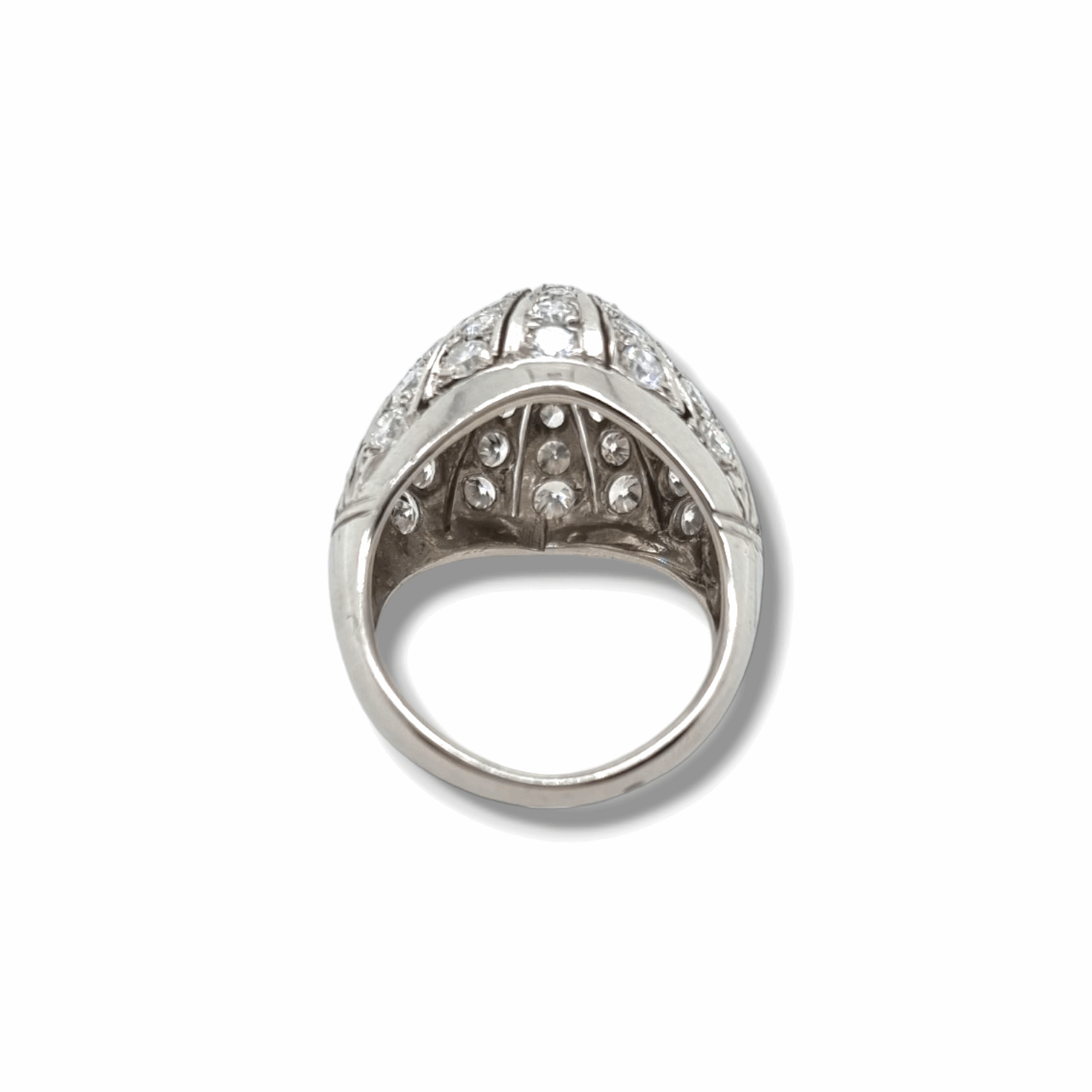 Platinum Diamond Cocktail Ring