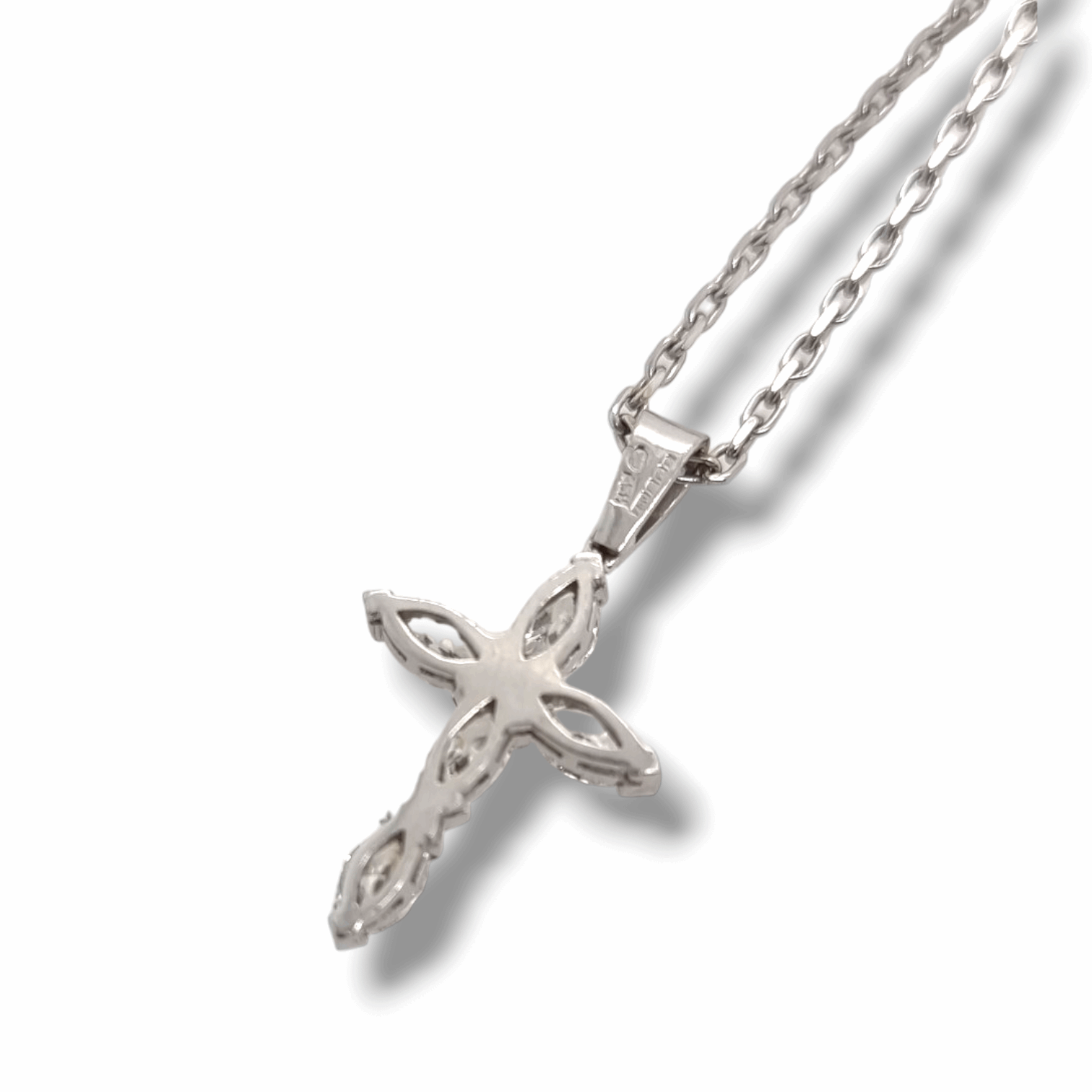 Marquise Diamond Cross Pendant