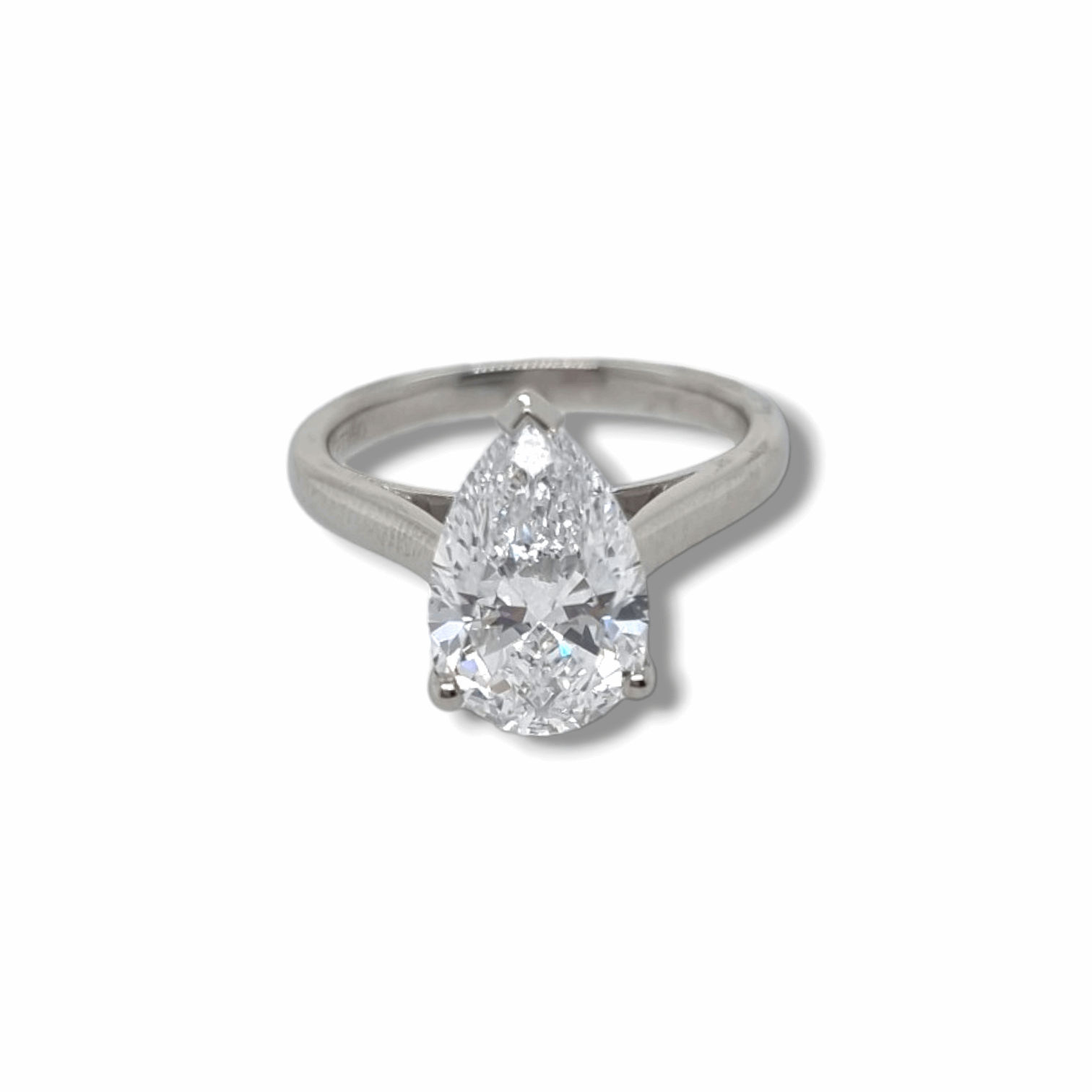 3.03ct Pear Cut Diamond Ring