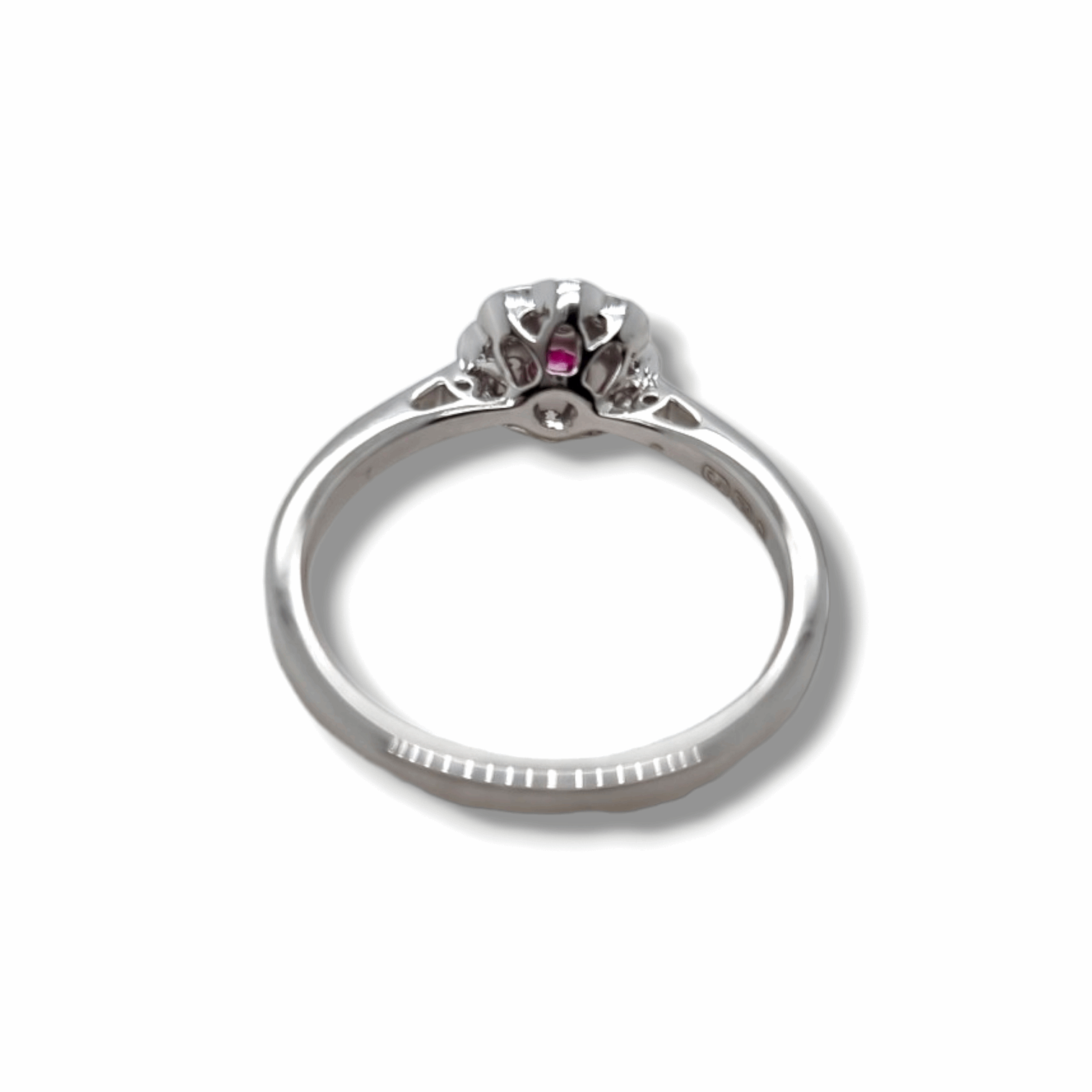Ruby and Diamond Flower Cluster Ring