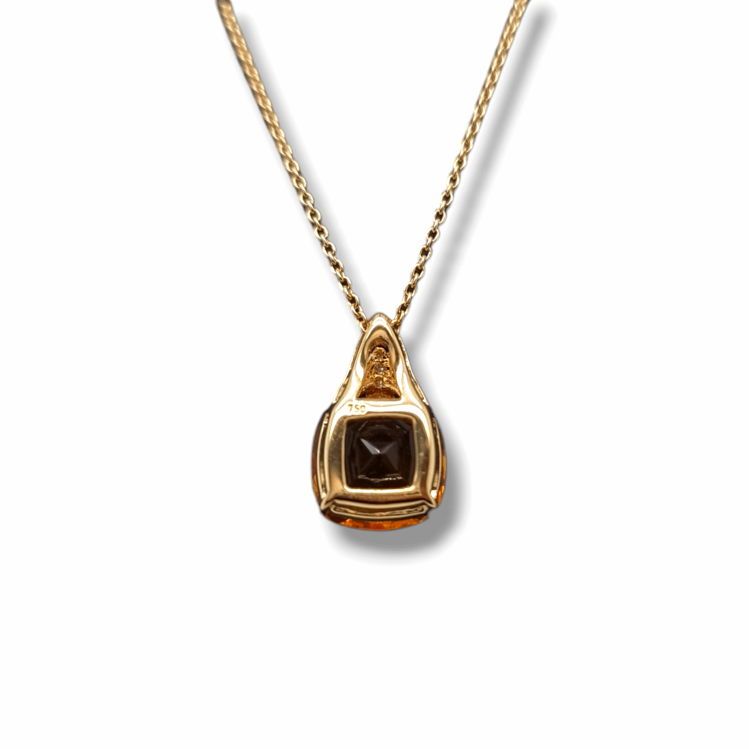 Diamond & Citrine Pendant