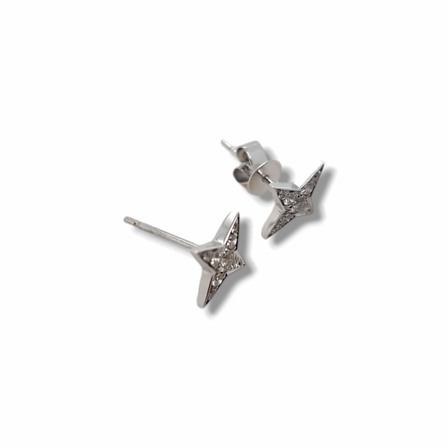 Star 14k Yellow Gold Stud Earrings in White Diamonds | Kendra Scott