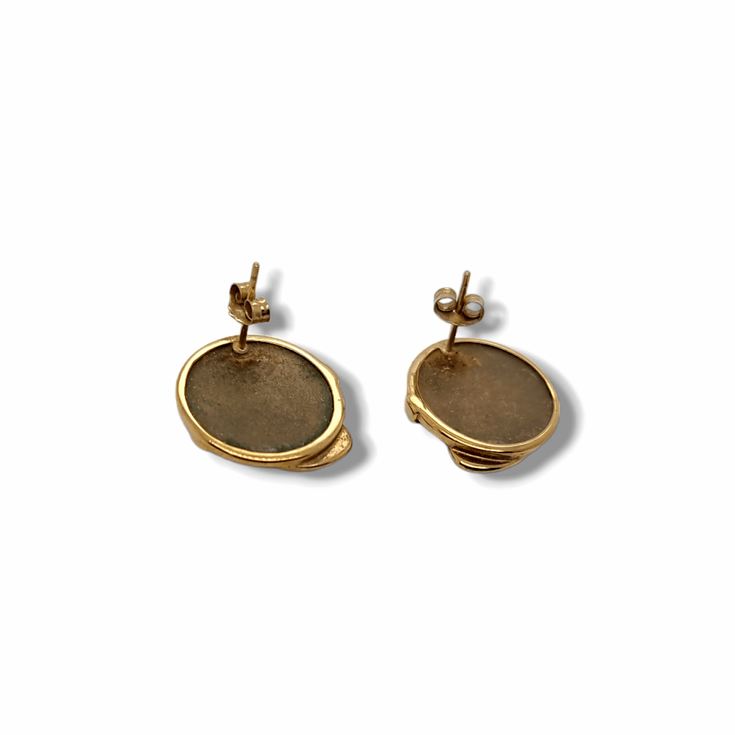 9ct Yellow Gold Opal Earrings