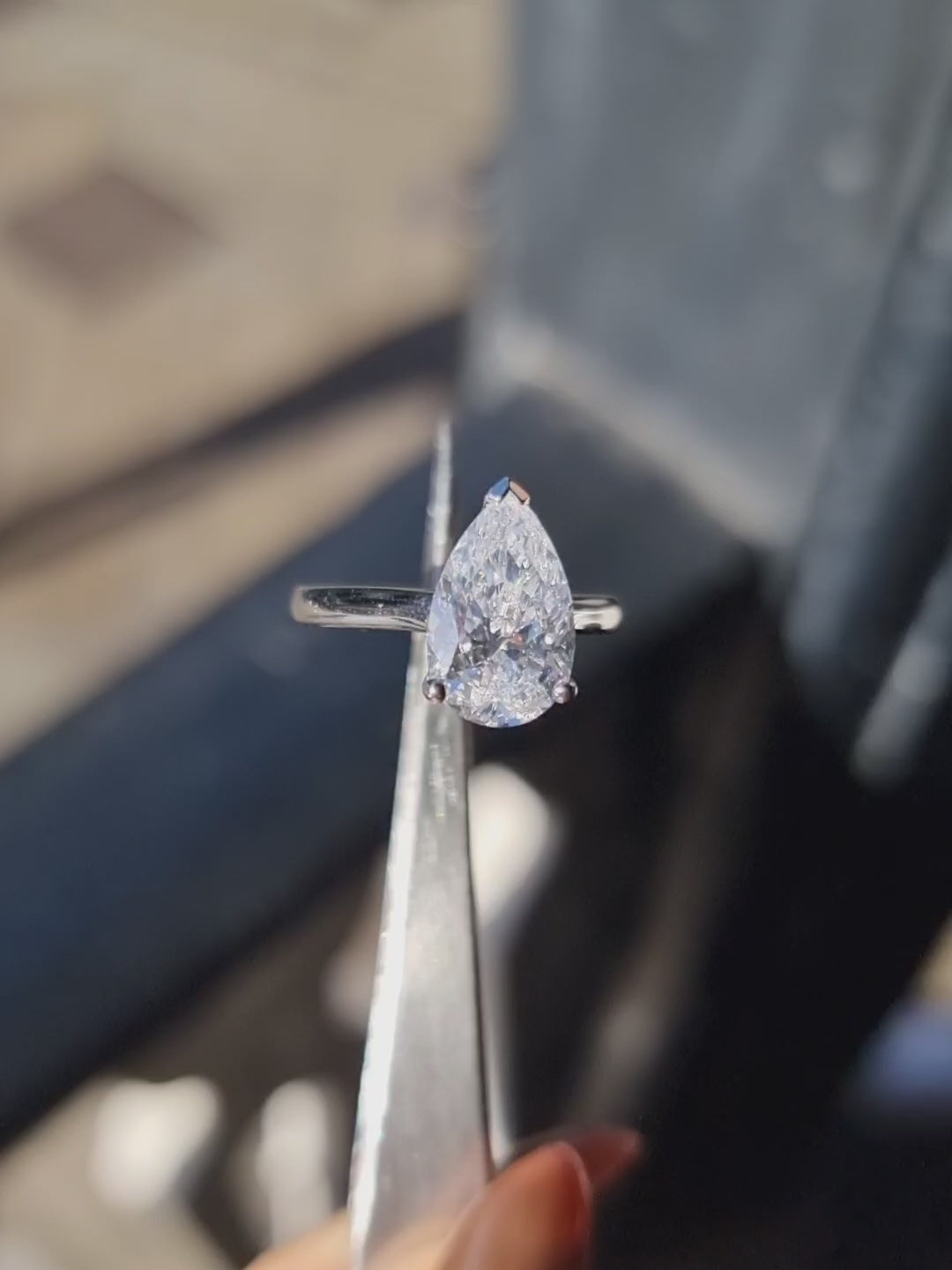 How much is a 3 clearance carat pear shaped diamond ring